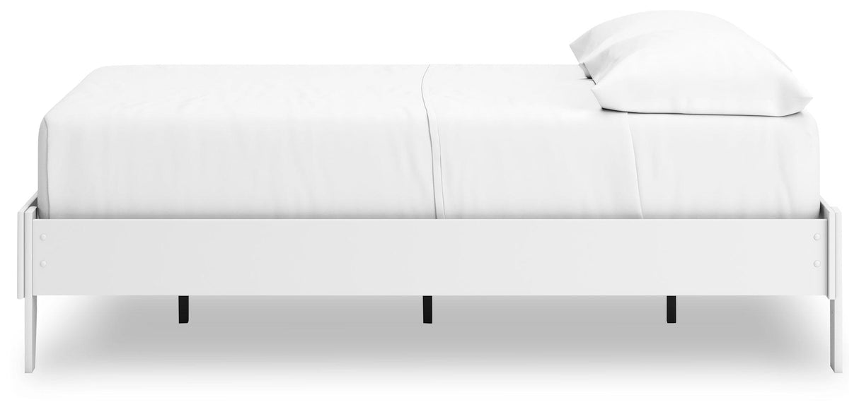 Hallityn White Full Platform Bed by Ashley at Eve Furniture