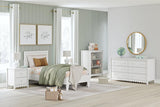 Hallityn White Twin Panel Platform Bed by Ashley at Eve Furniture
