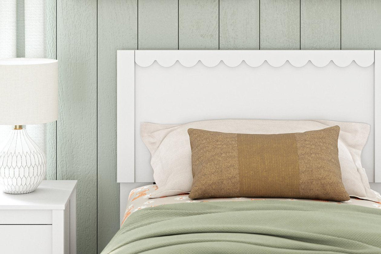 Hallityn White Twin Panel Platform Bed by Ashley at Eve Furniture