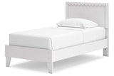 Hallityn White Twin Panel Platform Bed by Ashley at Eve Furniture