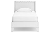 Hallityn White Twin Panel Platform Bed by Ashley at Eve Furniture