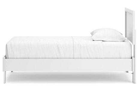 Hallityn White Twin Panel Platform Bed by Ashley at Eve Furniture