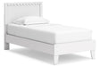 Hallityn White Twin Panel Platform Bed by Ashley at Eve Furniture