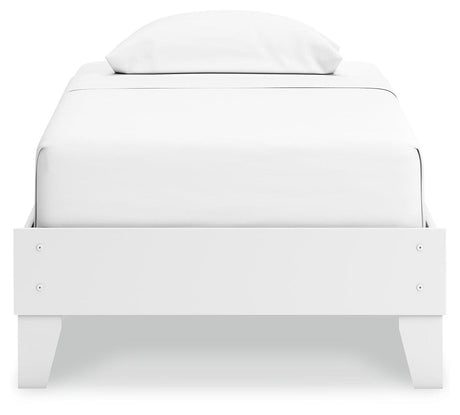 Hallityn White Twin Platform Bed by Ashley at Eve Furniture