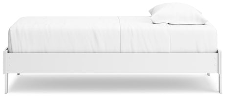 Hallityn White Twin Platform Bed by Ashley at Eve Furniture