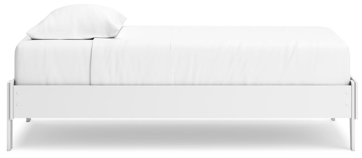Hallityn White Twin Platform Bed by Ashley at Eve Furniture