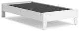 Hallityn White Twin Platform Bed