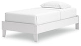 Hallityn White Twin Platform Bed