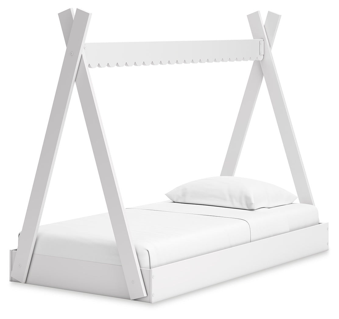 Hallityn White Twin Tent Bed