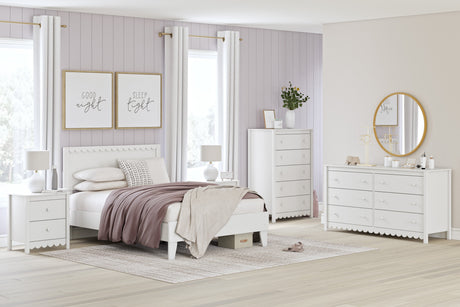 Hallityn White Youth Panel Platform Bedroom Set by Ashley at Eve Furniture