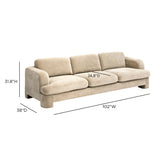 Halsey 102" Textured Fabric Sofa by TOV Furniture at Eve Furniture