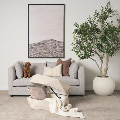 Halston Arm Pillow Light Gray Performance Fabric by Mercana at Eve Furniture