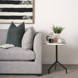 Halston Arm Pillow Light Gray Performance Fabric by Mercana at Eve Furniture