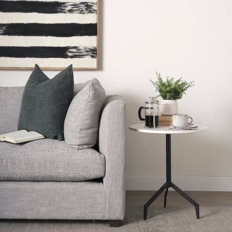 Halston Arm Pillow Light Gray Performance Fabric by Mercana at Eve Furniture