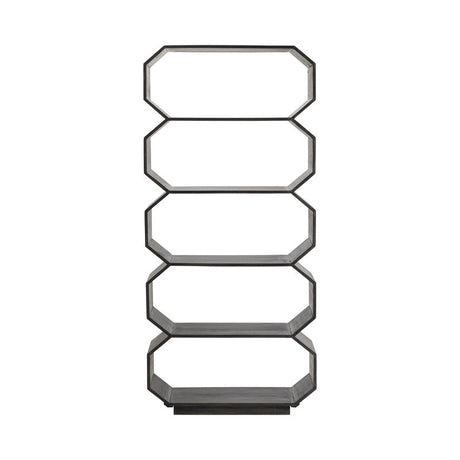 Halston Black Etagere by Crestview at Eve Furniture