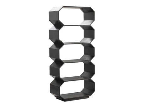 Halston Black Etagere by Crestview at Eve Furniture