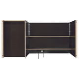 Halston Cappuccino 3-Drawer Connect-it Office Desk by Coaster at Eve Furniture