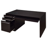 Halston Cappuccino 3-Drawer Connect-it Office Desk by Coaster at Eve Furniture