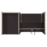 Halston Cappuccino Rectangular Connect-it Office Desk by Coaster at Eve Furniture