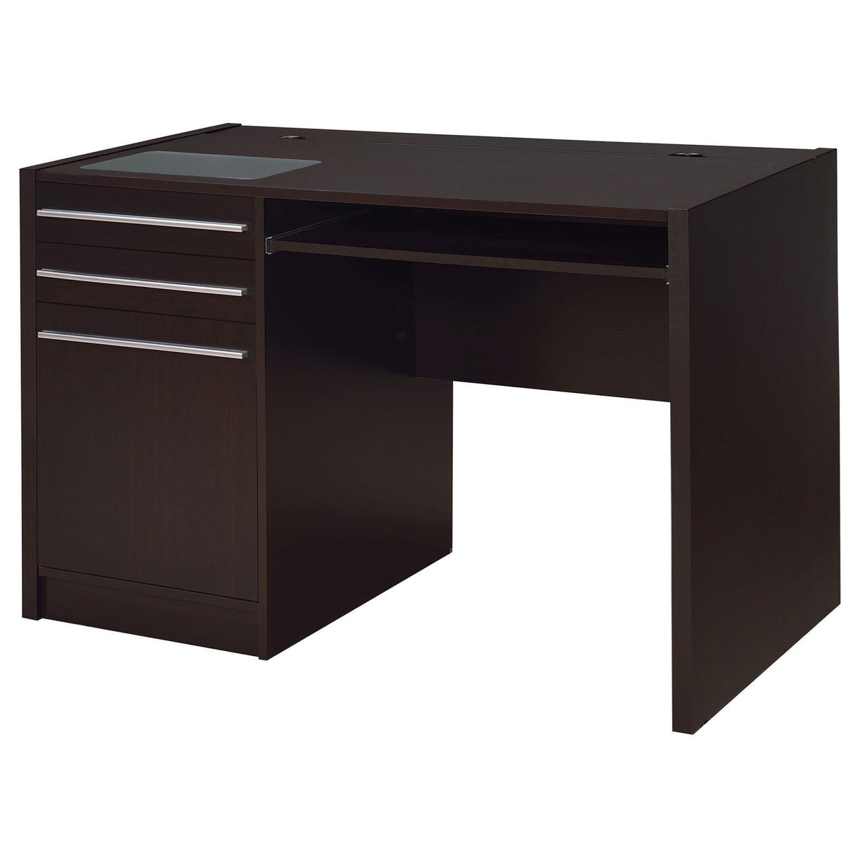 Halston Cappuccino Rectangular Connect-it Office Desk by Coaster at Eve Furniture