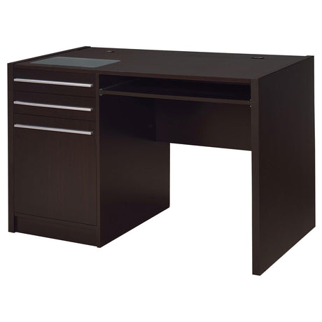 Halston Cappuccino Rectangular Connect-it Office Desk by Coaster at Eve Furniture