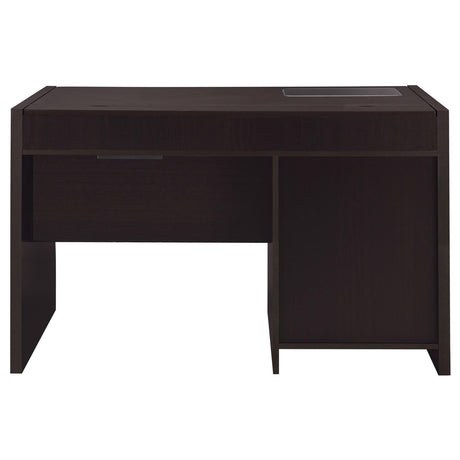 Halston Cappuccino Rectangular Connect-it Office Desk by Coaster at Eve Furniture