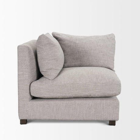 Halston Corner Light Grey Performance Fabric by Mercana at Eve Furniture