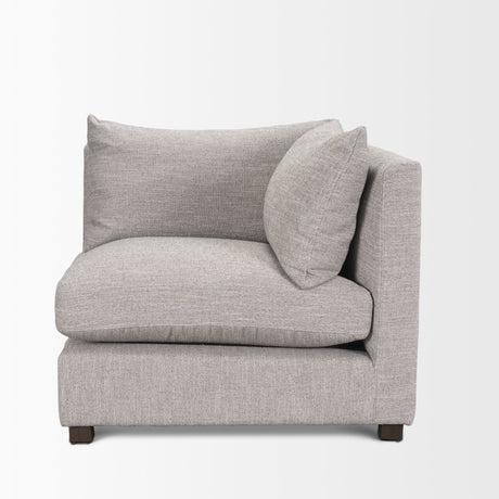 Halston Corner Light Grey Performance Fabric by Mercana at Eve Furniture