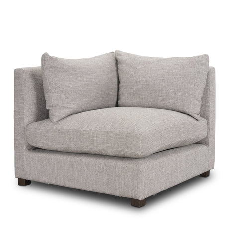 Halston Corner Light Grey Performance Fabric by Mercana at Eve Furniture