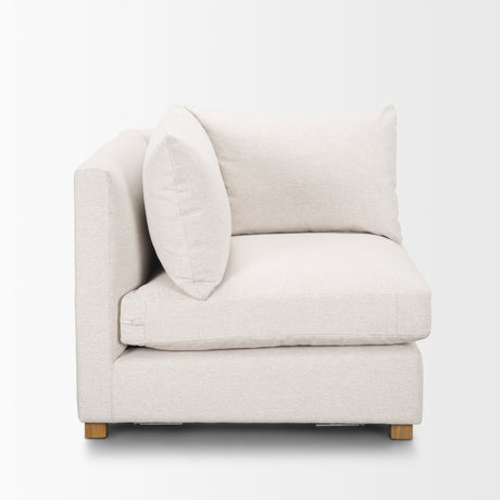 Halston Corner Sectional Piece Oatmeal Performance Fabric by Mercana at Eve Furniture