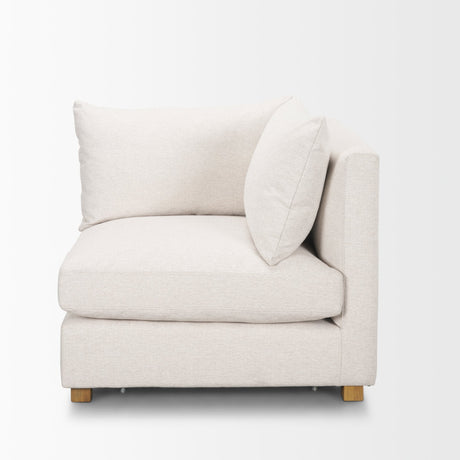 Halston Corner Sectional Piece Oatmeal Performance Fabric by Mercana at Eve Furniture
