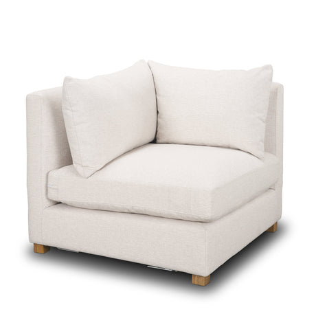 Halston Corner Sectional Piece Oatmeal Performance Fabric by Mercana at Eve Furniture