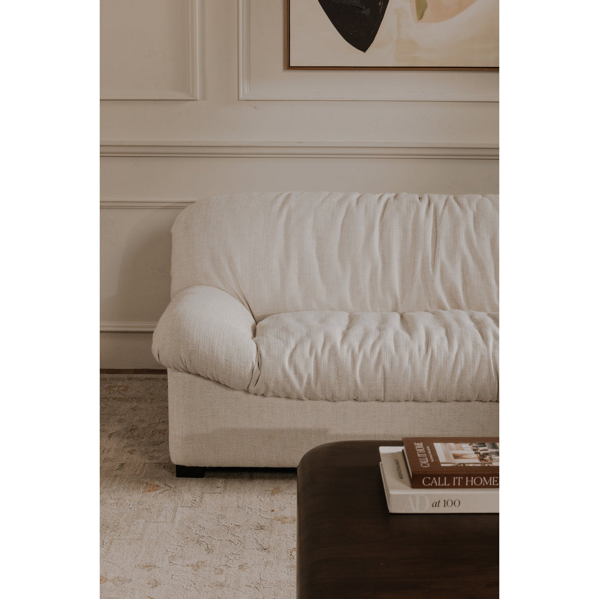 Halston Flecked Oat Sofa by Moe's Home at Eve Furniture