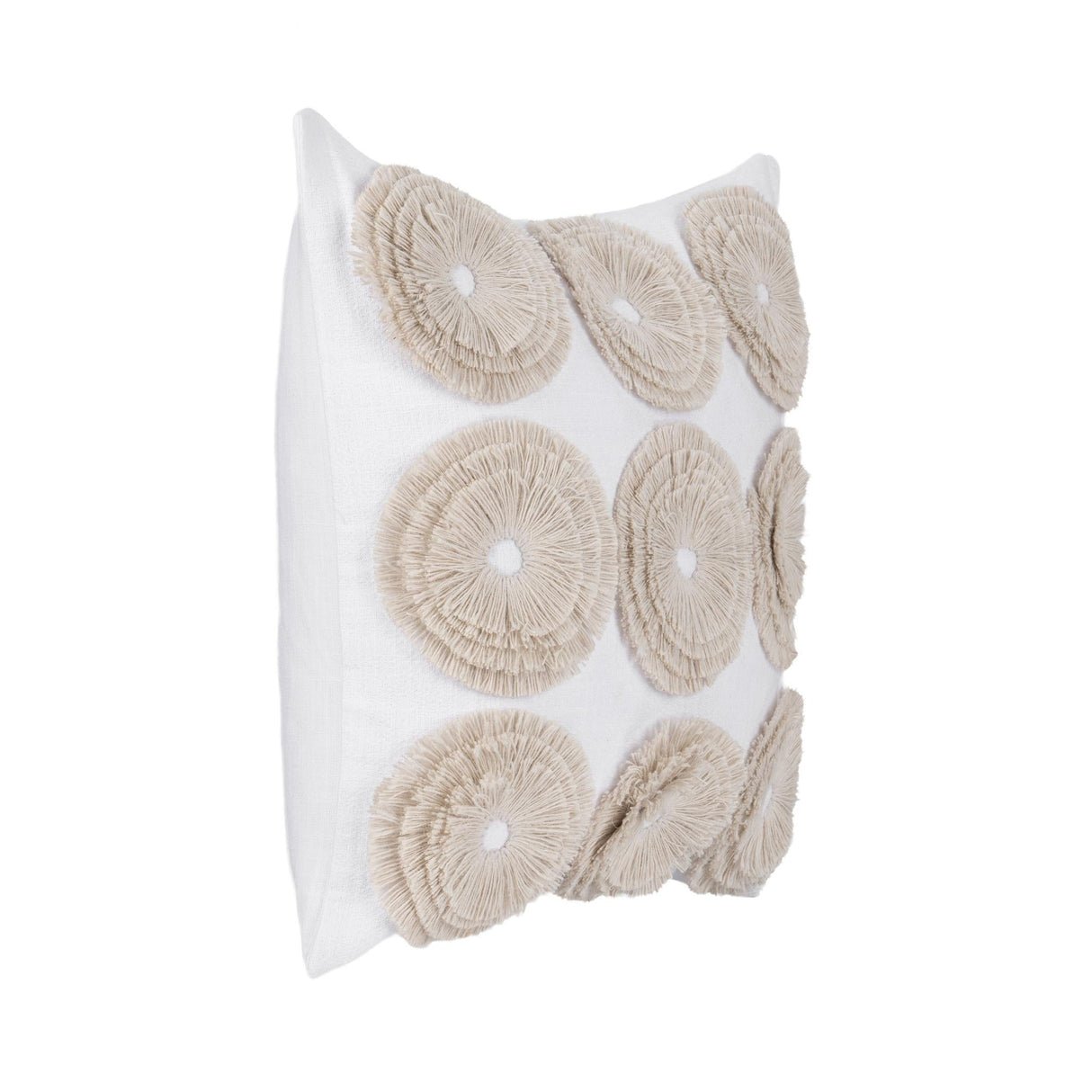 Halston Ivory 22x22 Throw Pillow (Set of 2) by Classic Home at Eve Furniture