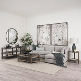 Halston Large Ottoman Light Gray Performance Fabric by Mercana at Eve Furniture