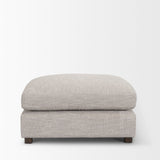 Halston Large Ottoman Light Gray Performance Fabric by Mercana at Eve Furniture