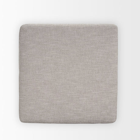 Halston Large Ottoman Light Gray Performance Fabric by Mercana at Eve Furniture