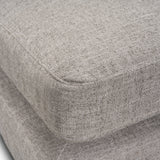 Halston Large Ottoman Light Gray Performance Fabric by Mercana at Eve Furniture