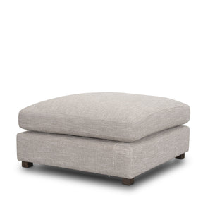 Halston Large Ottoman Light Gray Performance Fabric by Mercana at Eve Furniture