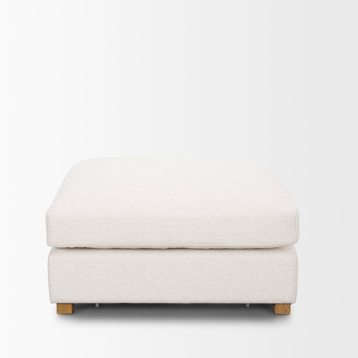 Halston Large Ottoman Oatmeal Performance Fabric by Mercana at Eve Furniture