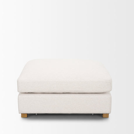 Halston Large Ottoman Oatmeal Performance Fabric by Mercana at Eve Furniture