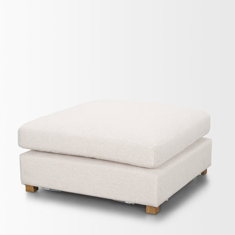 Halston Large Ottoman Oatmeal Performance Fabric by Mercana at Eve Furniture