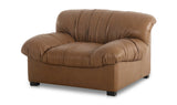 Halston Lounge Chair Tan Leather by Moe's Home at Eve Furniture