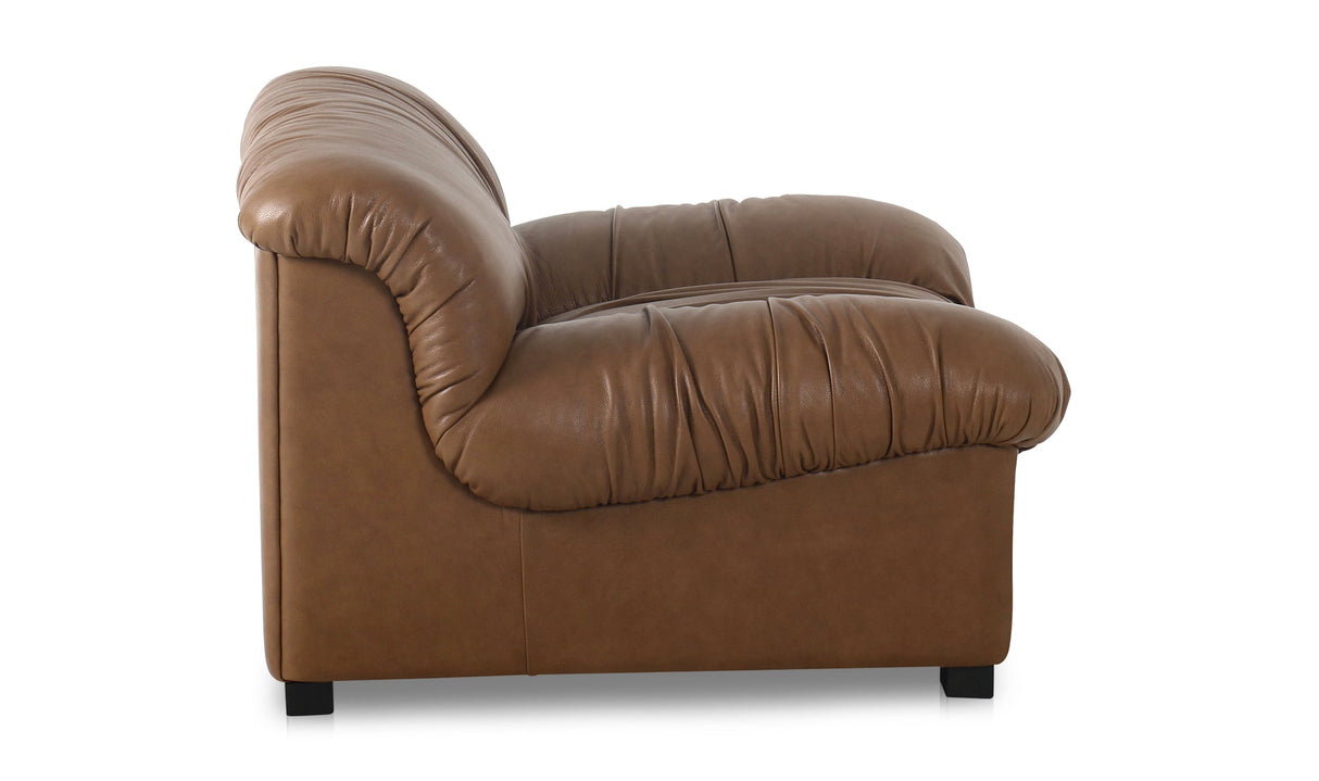 Halston Lounge Chair Tan Leather by Moe's Home at Eve Furniture