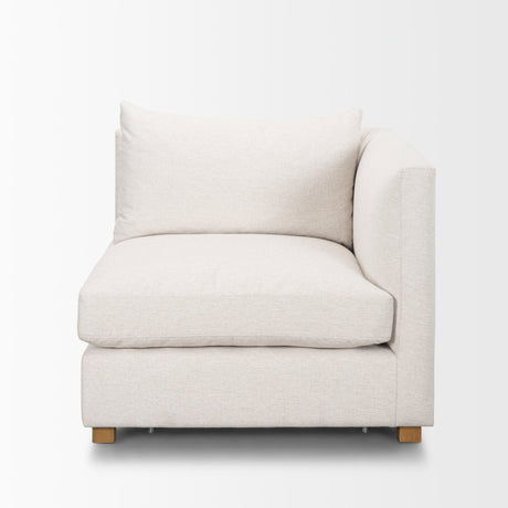 Halston Right Arm Sectional Piece Oatmeal Performance Fabric by Mercana at Eve Furniture