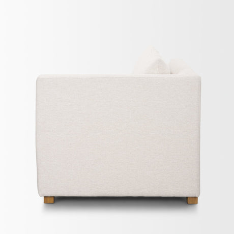 Halston Right Arm Sectional Piece Oatmeal Performance Fabric by Mercana at Eve Furniture