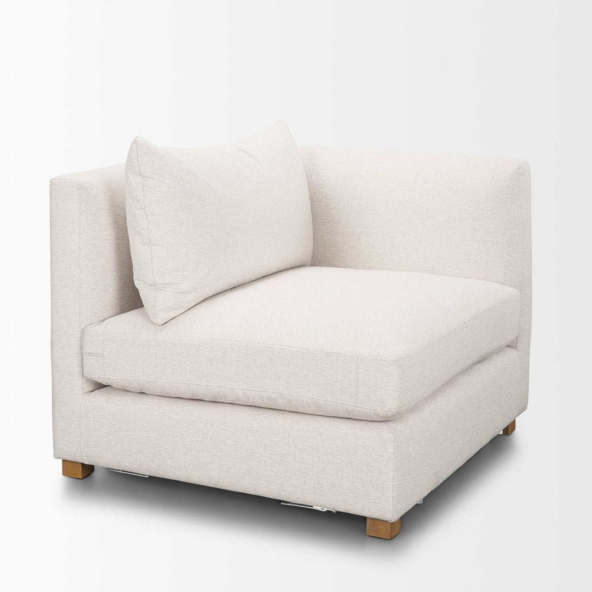 Halston Right Arm Sectional Piece Oatmeal Performance Fabric by Mercana at Eve Furniture