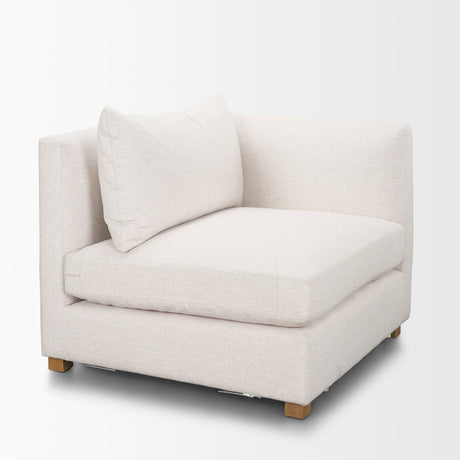 Halston Right Arm Sectional Piece Oatmeal Performance Fabric by Mercana at Eve Furniture