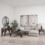 Halston Small Ottoman Light Gray Performance Fabric by Mercana at Eve Furniture