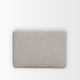 Halston Small Ottoman Light Gray Performance Fabric by Mercana at Eve Furniture